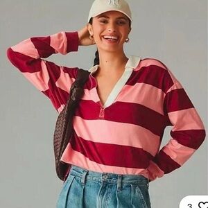 Anthropologie Pilcro rugby-like shirt.